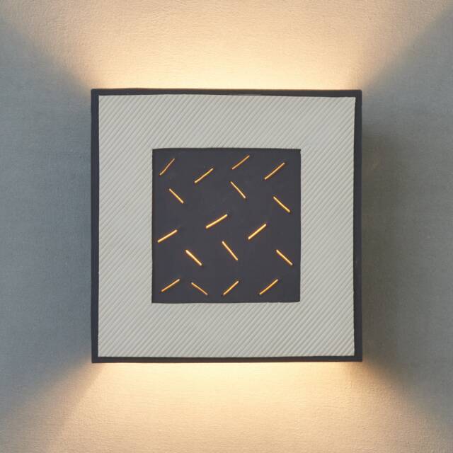 Artistic Black & White Ceramic Wall Sconce Modern Up Down Light - image 1