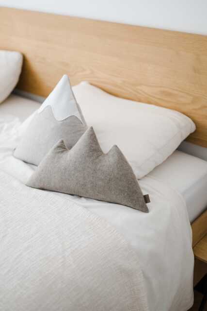 Little Mount Triglav Pillow Handmade Recycled Felt Mountain Cushion - Midi Size - image 1