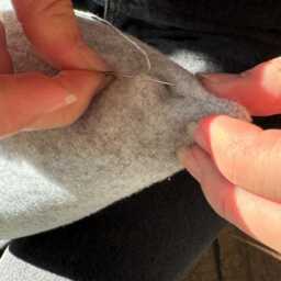 Little Mount Triglav Pillow Handmade Recycled Felt Mountain Cushion - Midi Size - thumbnail 4
