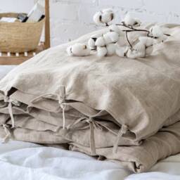 Natural Linen Duvet Cover - Custom Queen, King, Full Comforter For A Luxurious Bedroom Sanctuary 1 - thumbnail 3