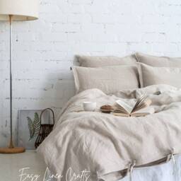 Natural Linen Duvet Cover - Custom Queen, King, Full Comforter For A Luxurious Bedroom Sanctuary 1 - thumbnail 4