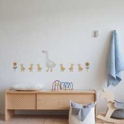 Big Duck & Little Chicks Nursery Wall Stickers - thumbnail 1