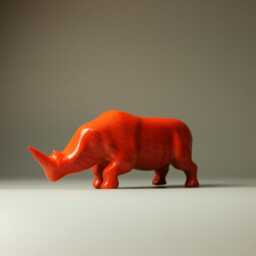 Wooden Rhinoceros Sculpture - 20 - thumbnail 2