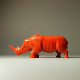 Wooden Rhinoceros Sculpture - 20