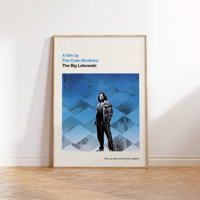 The Big Lebowski Print - Movie Poster, Retro, Mid Century Modern, Vintage Art Print, Minimalist - image 1