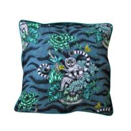 Clarke & Clarke, Lemur Satin Cotton Cushion Cover - thumbnail 1