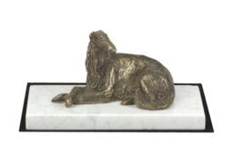 Borzoi, Russian Wolfhound, Dog White Marble Base Statue, Limited Edition, Artdog. Made Of Cold Cast Bronze. Perfect Gift. Limited Edition - thumbnail 1
