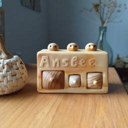 Personalized Miniature Wood Chest Of Drawers Carved Name & Birds - thumbnail 3