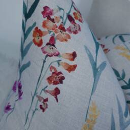 John Lewis & Partners Long Stock Autumn Multi Floral Cushion Cover/ Pillow Cover Throw Cover Country Meadow Style Cotton Linen Blend - thumbnail 3