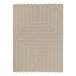 Ridge Flatwoven Wool Southwestern Kilim Rug Beige 2x3 5x8 8x10 Texture Scandinavian Style Area Accent Runner Boho Decor Neutral Colors - thumbnail 3