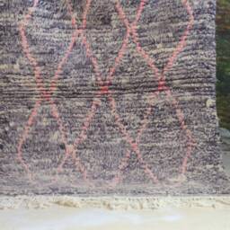 Moroccan Handmade Rug , Beni Ourain Style Morocco Wool Berber Rug, Modern Rug, Hand Woven Azilal - thumbnail 3