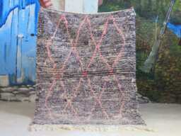 Moroccan Handmade Rug , Beni Ourain Style Morocco Wool Berber Rug, Modern Rug, Hand Woven Azilal - thumbnail 1