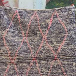 Moroccan Handmade Rug , Beni Ourain Style Morocco Wool Berber Rug, Modern Rug, Hand Woven Azilal - thumbnail 2