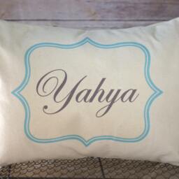 Personalized Baby Pillow, Girl Gift, Newborn Girls Teen Name Pink & Grey Gift Idea -Emmacov - thumbnail 2