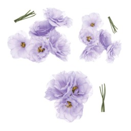 Lavender Peony Flowers Seasonal Bouquet Wall Decal Sticker Blue Rose Art Peel & Stick Floral Decor, Removable Reusable #3032 - thumbnail 1