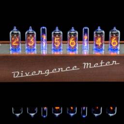 Nixie Tubes Clock Z573 White in Wooden Case [Rgb, Usb, Musical] For Boyfriend, Husband, Vintage, Glowing Clock, Gift, Steampunk - thumbnail 3