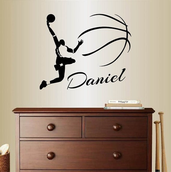 In-Style Decals Wall Vinyl Decal Home Decor Art Sticker Basketball Player Customized Name Boy Guy Sports Kids Room Removable Mural Design 73 - image 1