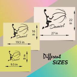In-Style Decals Wall Vinyl Decal Home Decor Art Sticker Basketball Player Customized Name Boy Guy Sports Kids Room Removable Mural Design 73 - thumbnail 2