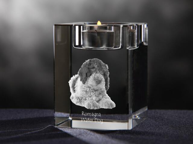 Romagna Water Dog - Crystal Candlestick With Dog, Souvenir, Decoration, Limited Edition, Collection - image 1