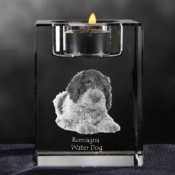 Romagna Water Dog - Crystal Candlestick With Dog, Souvenir, Decoration, Limited Edition, Collection - thumbnail 3