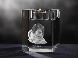 Romagna Water Dog - Crystal Candlestick With Dog, Souvenir, Decoration, Limited Edition, Collection - thumbnail 1