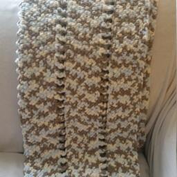 Snuggly Blue & Tan Baby Blanket - thumbnail 2