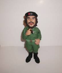 Che Guevara Figurine - Iconic Revolutionary Doll , Miniature Sculpture, Hand Made Polymer Clay Figurine, Home Decor - thumbnail 1
