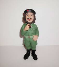 Che Guevara Figurine - Iconic Revolutionary Doll , Miniature Sculpture, Hand Made Polymer Clay Figurine, Home Decor - thumbnail 4