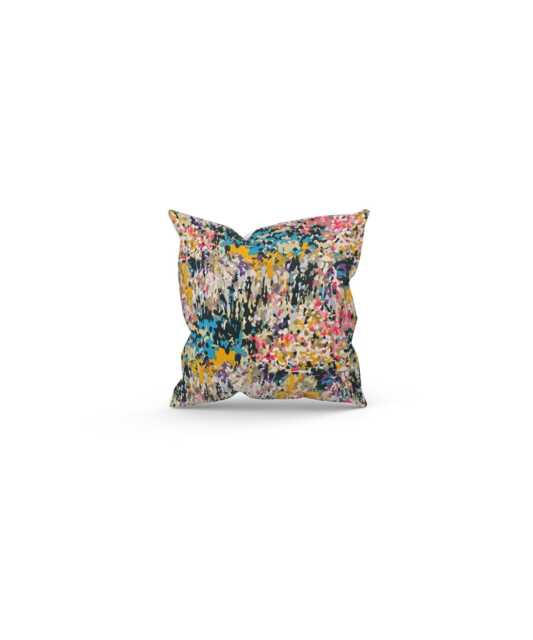 Neo-Impressionism Multicoloured Landscape Cushion, Colourful Home Decor, Handmade in UK - image 1