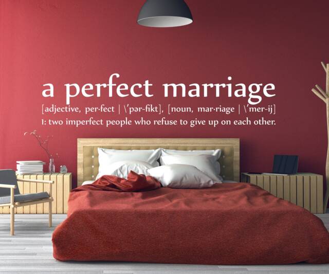 "Vinyl Wall Art Decal - ""A Perfect Marriage" - image 1