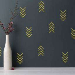 Arrows Decals, Nursery Wall Decal, Gold Geometric Baby Room Living Window Door Decals - thumbnail 2
