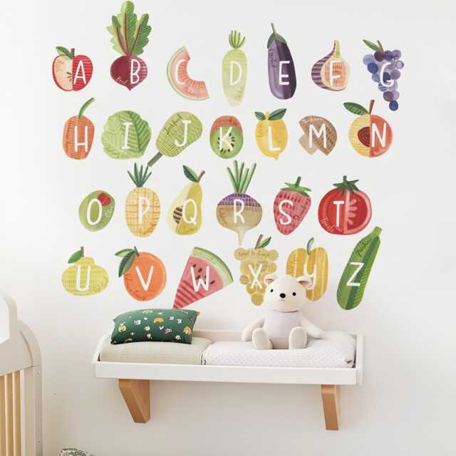 Farm Fresh Alphabet - Small Peel-And-stick Wall Decals Mej - image 1