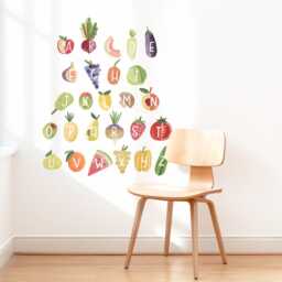 Farm Fresh Alphabet - Small Peel-And-stick Wall Decals Mej - thumbnail 3
