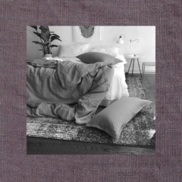 Dusty Purple Linen Duvet Cover - Modern Bedding Made To Order in The Usa - thumbnail 2