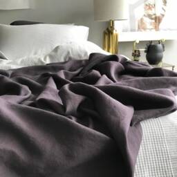 Dusty Purple Linen Duvet Cover - Modern Bedding Made To Order in The Usa - thumbnail 1