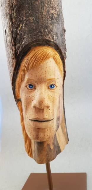 Summer Freckles Face Wood Carvings - image 1