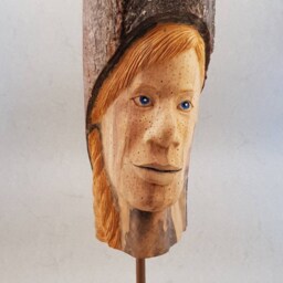 Summer Freckles Face Wood Carvings - thumbnail 3