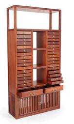 Tea Storage Cabinet With Backlight & Shelves - A Wardrobe Unit For Tea Teaware 180cm 100cm 35cm , Alder - thumbnail 3