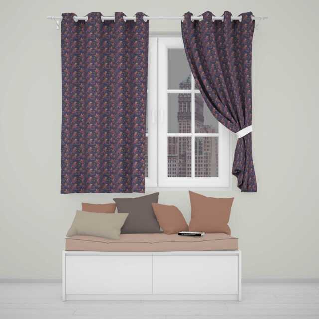 Colorful Octopus Sea Life Seamless Pattern Underwater Marine Theme Readymade Eyelet Ring Top Thermal 100% Blackout Curtains - image 1