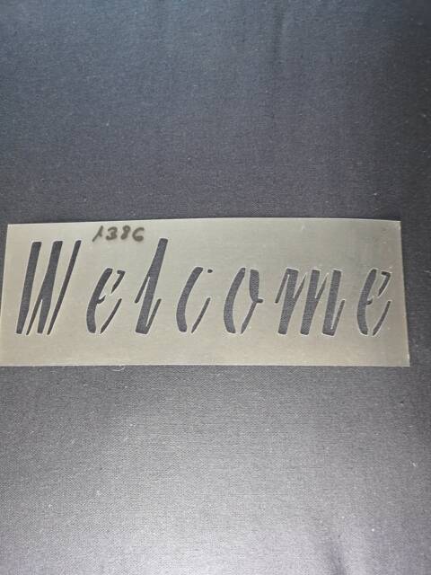 Welcome Sign Stencil, Flexible, Reusable, 125Micron, Wall Decor, Home Decor, Furniture Painting, Card Making, Craft Stencil From Bitofeverythingbyb