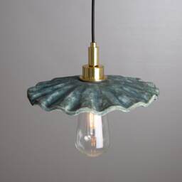 Kirhii Ceramic Bathroom Pendant Light Blue Earth 10.75'' Ip44 - thumbnail 3