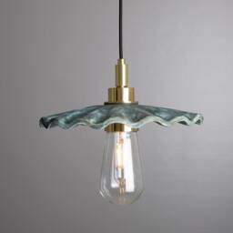 Kirhii Ceramic Bathroom Pendant Light Blue Earth 10.75'' Ip44 - thumbnail 1