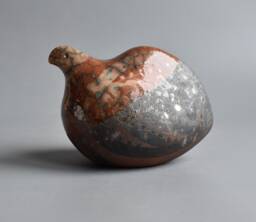 Ceramic Sculpture - Quail, Raku Pottery, Blue Bird, African Turkey, Sculpture, Art, Bird Collection, Birthday Present