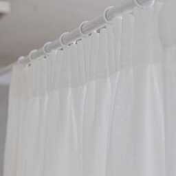 Pencil Pleat Linen Curtain - Off-White Window Panel, Natural Washed Drapery, For Light, Airy Interiors, Bedroom Or Living Room - thumbnail 3