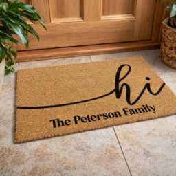 Eloise & Stan Welcome Mat - Personalized Couple Name Doormat - thumbnail 4