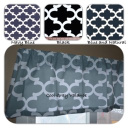 Moroccan Trellis Valance Custom Quatrefoil Window Treatment - thumbnail 1
