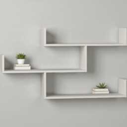 3-Tier Wall Shelf - Modern Floating Unit, Easy Assembly, Multiple Colors 119 X 66.5 22 cm - White - thumbnail 3