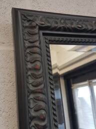 Handmade Wall Mirror Handcrafted Bevelled Ornate Black Mirror Stunning Frame Made in Cumbria - thumbnail 1