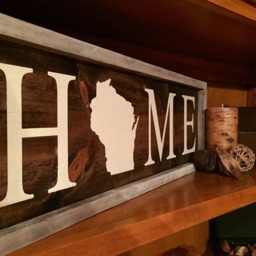 Wisconsin Home Sign. Rustic. Wall Decor - thumbnail 2