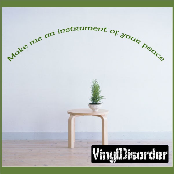 Make Me An Instrument Of Your Peace - Vinyl Wall Decal Quotes Sticker Musicroomquotes09Et - image 1
